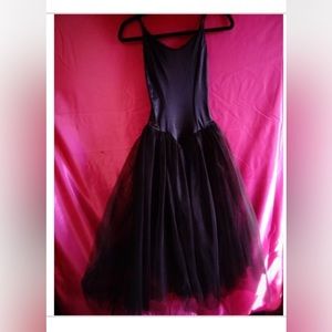 Betsey Johnson black ballerina wedding ballroom dress vintage dollbaby 80’s